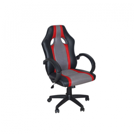 Scaune gaming - Scaun GAMING RED53, imitatie piele & material textil, black & red