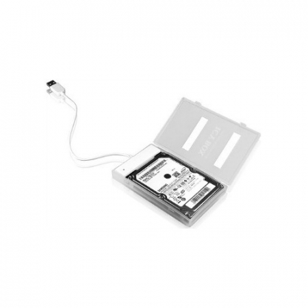 Rack Hard-disk - Set rack extern HDD si adaptor, Raidsonic, Icy Box, 2.5", SATA, USB 3.0, Alb