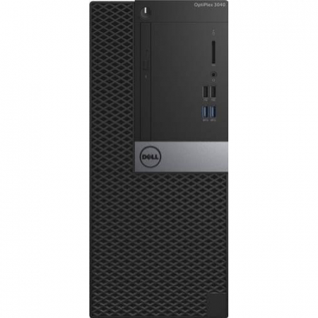 Calculatoare Refurbished - Sistem Desktop PC Dell OptiPlex 3040 MT cu procesor Intel® Core™ i3-6100, 3.70Ghz, Skylake™, 4GB, 500GB, DVD-RW, Inte® HD Graphics, Ubuntu Linux, Mouse + Tastatura, Black