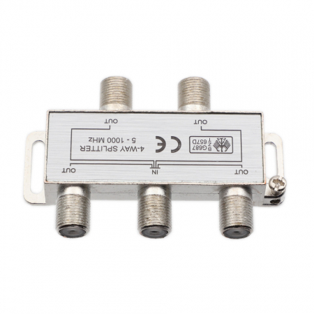 Accesorii TV - Splitter TV pentru cablu coaxial, 4 iesiri, 5-1000 MHZ