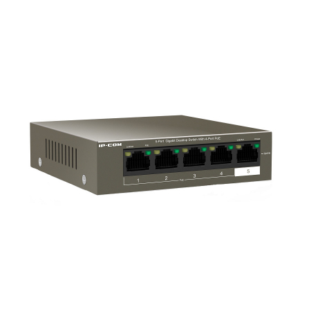 Retelistica - Switch PoE IPCOM G1105P-4-63W, 5 porturi Gigabit cu 4 porturi PoE protectie fulgere