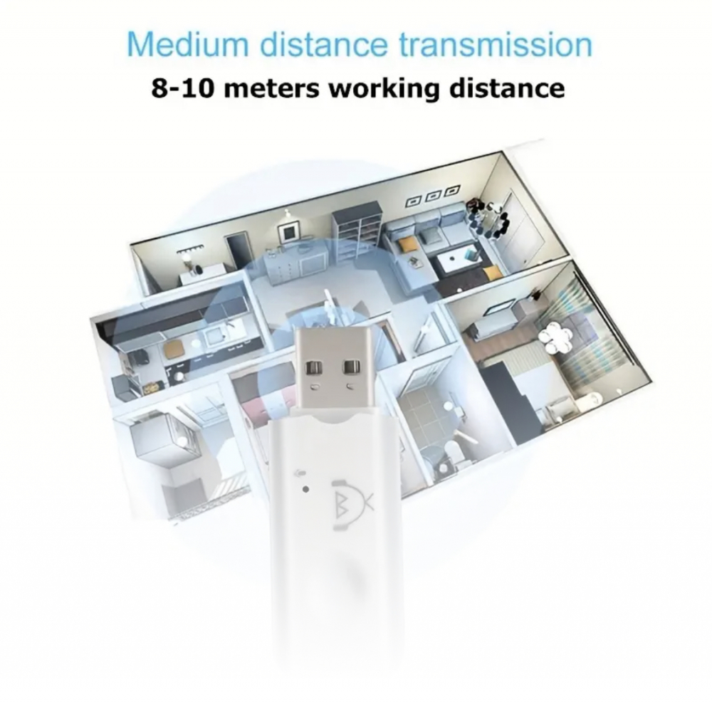 Adaptor Receptor Audio USB cu Bluetooth, nu necesita alimentare suplimentara, conectabil la orice dispozitiv audio care are USB [4]