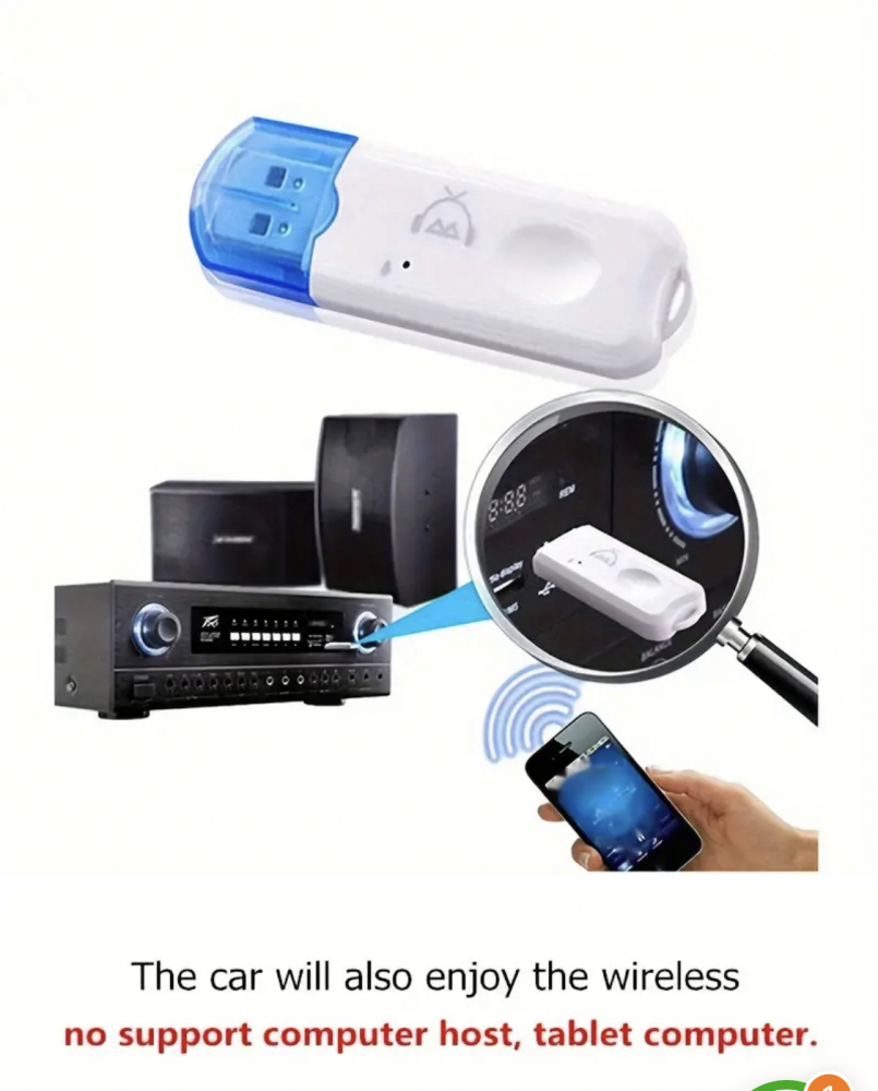 Adaptor Receptor Audio USB cu Bluetooth, nu necesita alimentare suplimentara, conectabil la orice dispozitiv audio care are USB [6]