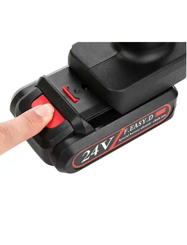 Acumulator 24V cu 3 pini si mufa de incarcare verticala pentru mini fierastrau drujba,aparat cu presiune,Negru [2]