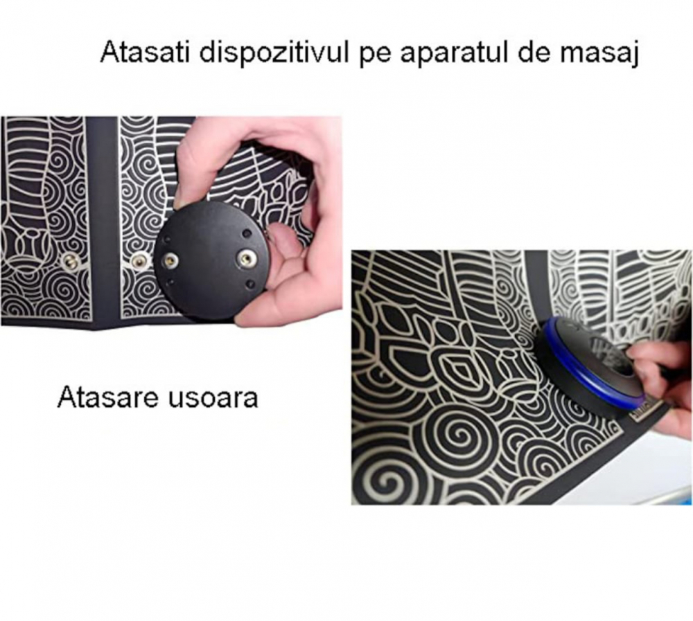 Aparat Masaj Picioare ALG™, Incarcare USB, Electrostimulare,Imbunatatirea Circulatiei, Negru/Alb, 19 niveluri de intensitate [13]