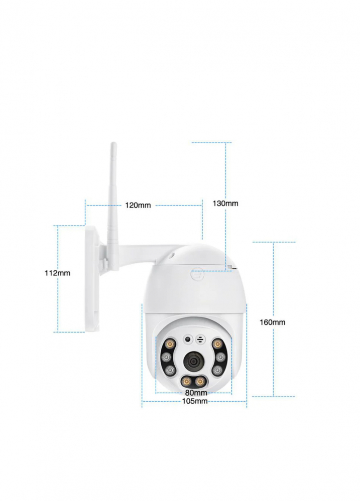 Camera de Supraveghere Wireless ALG™ , 5MP,Interior/Exterior 2 Antene,Rezista la ploaie si inghet,Senzori de miscare,Alarma acustica si luminoasa,Vedere Live pe telefon,Alb [7]