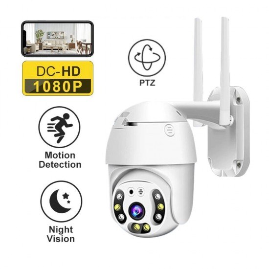Camera Rotativa + CARD 32GB inclus, 5mp IP supraveghere 63 LED HD 1944P WIFI 5MP C Cameră de securitate interior/exterior 2 antene,rezista la ploaie si inghet [11]