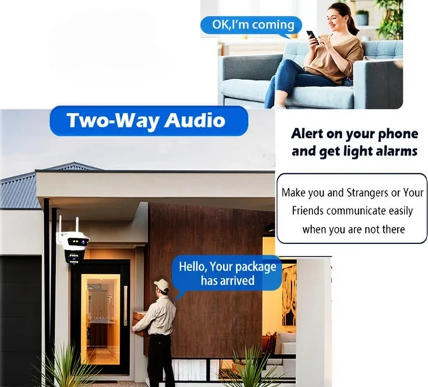 Camera Smart ALG™, 8 Megapixeli, Conexiune Wifi, 2 Lentile, Vizualizare Live In Aplicatie, Interior/Exterior, IP66 Protectie [6]