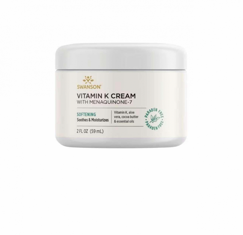 Cremă hHdratantă pentru Varice, Pielea cu Vene Vizibile, Cearcăne si Riduri. Crema de vitamina K cu Menaquinona-7 60 ml Swanson Health Products [2]