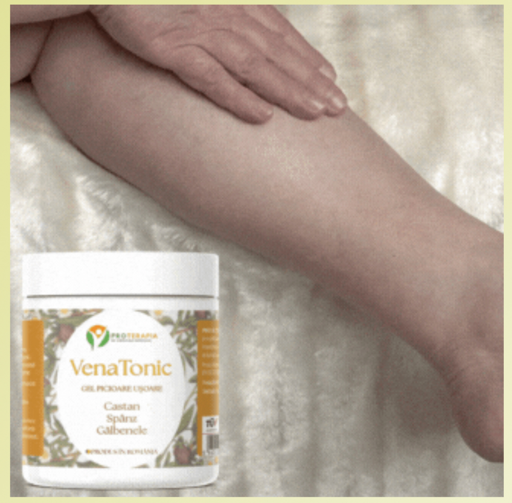 Crema VenaTonic, pentru Varice si Picioare Obosite cu extracte naturale de Castan, Spânz, Gălbenele, uleiuri de Mentă și Lavandă, 250 g, PROTERAPIA [4]