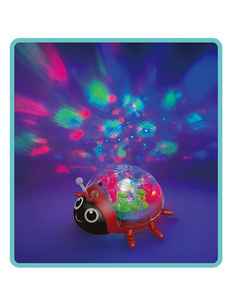 Jucărie interactivă BUBURUZĂ cu proiecție de lumini multicolore, Gear Ladybug, rotativă, cu sunete [2]