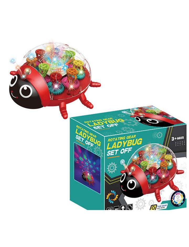 Jucărie interactivă BUBURUZĂ cu proiecție de lumini multicolore, Gear Ladybug, rotativă, cu sunete [1]