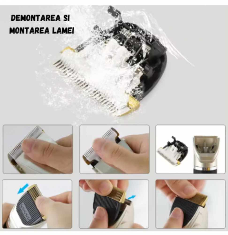 Masina Profesionala ALG™ Pentru Tuns Caini si Animale de Companie,Fata Fir, cu Acumulator si Accesorii Incluse, Autonomie 120 minute [7]