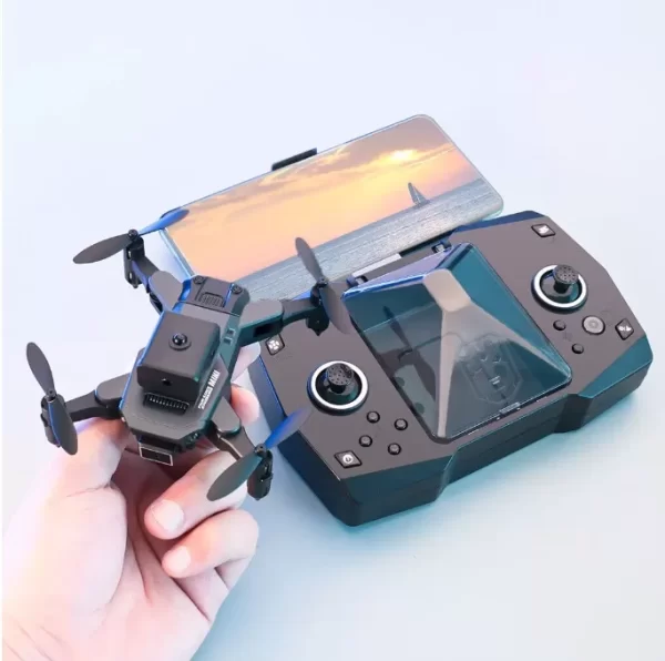 Mini Drona KY, rezolutie 4K ,Dual HD Camera de control de la distanță,evitare obstacole, accesorii incluse,Negru [5]