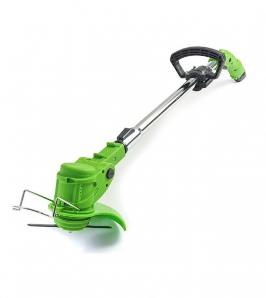 Motocoasa Electrica ALG™, pentru taiat iarba, extensibila, 2 Acumulatori, Accesorii incluse, maner reglabil protectie lama 800 W, 18 000 RPM, Verde [12]