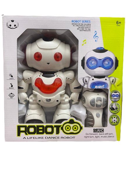 Robot cu radio-comanda, Robots RC Smart,Functii multiple,Alb cu albastru sau rosu [4]