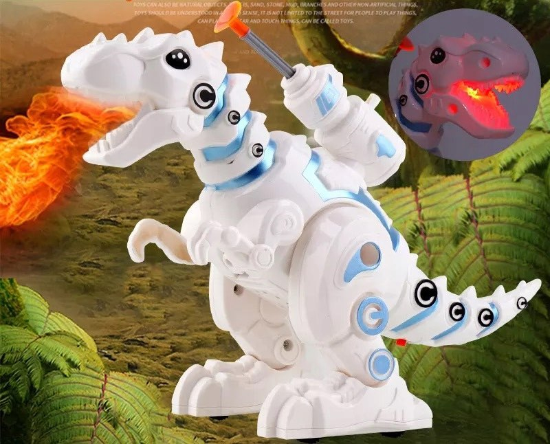Robot Dinozaur , merge,arunca ventuze, lumineaza, scoate sunete [5]