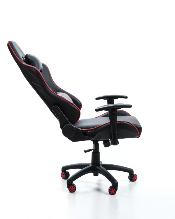 Scaun Gaming PRO KING Size, Cadru Otel, Piele Sintetica – negru cu rosu [7]