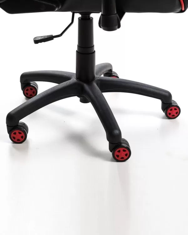 Scaun Gaming PRO KING Size, Cadru Otel, Piele Sintetica – negru cu rosu [3]