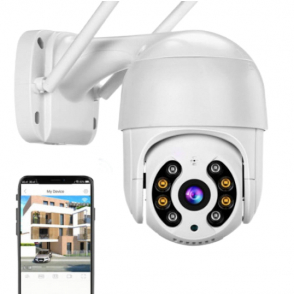 Set 3x Camere Supraveghere 5MP, ALG™ + CARD 32GB , Aplicatie YCC 365 Plus, 63 LED HD 2 Antene,Rezista la Ploaie si Inghet, Alb [7]