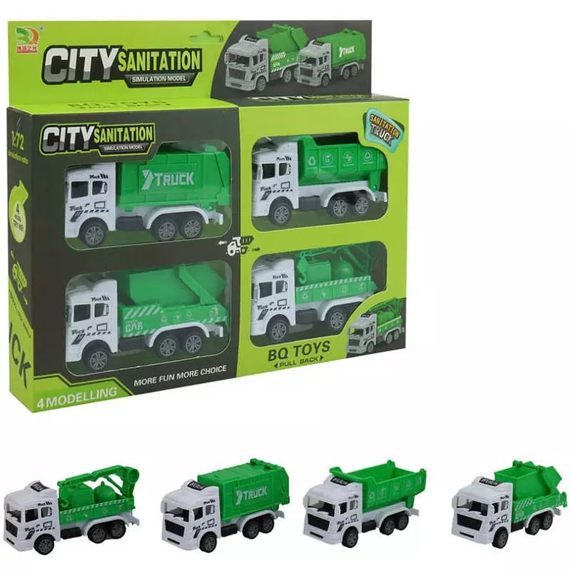 Set 4 camioane de gunoi City Sanitation [1]
