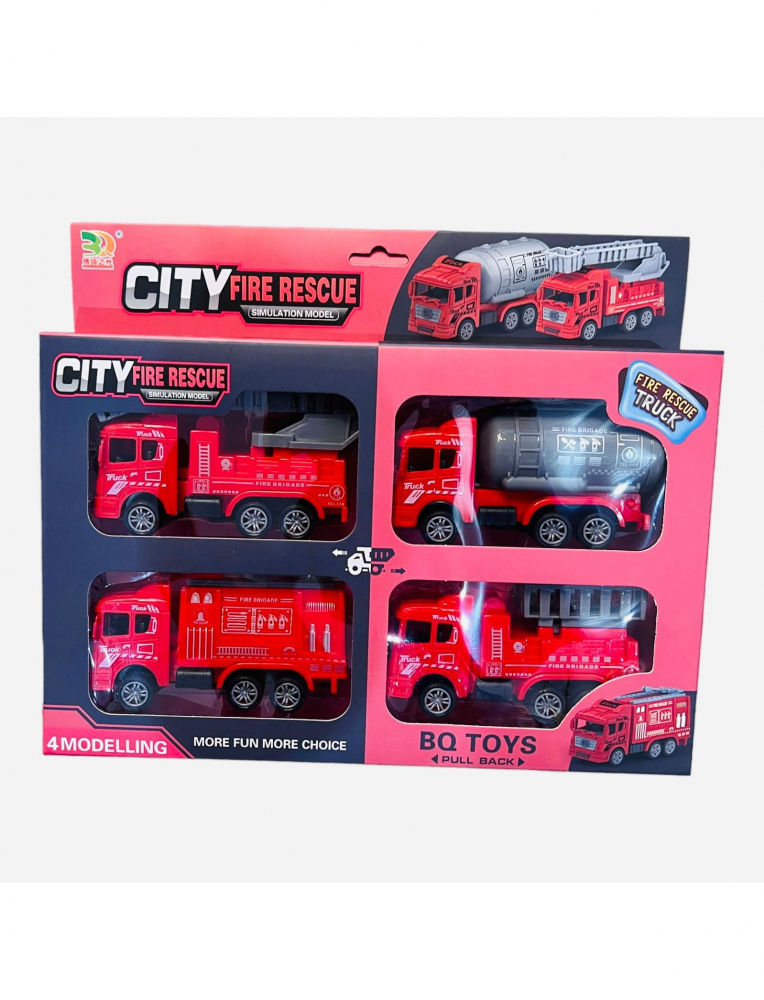 Set 4 camioane de pompieri City Fire [1]