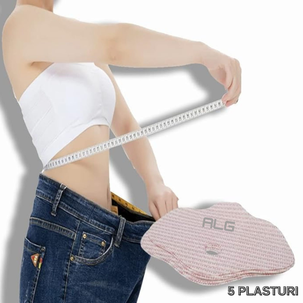 Set 5x Plasturi Pentru Slabit ALG, Zona Abdominala Buric, Tip Wonder Patch, Somatropina, Pierdere in Greutate, Ardere Grasimi [5]