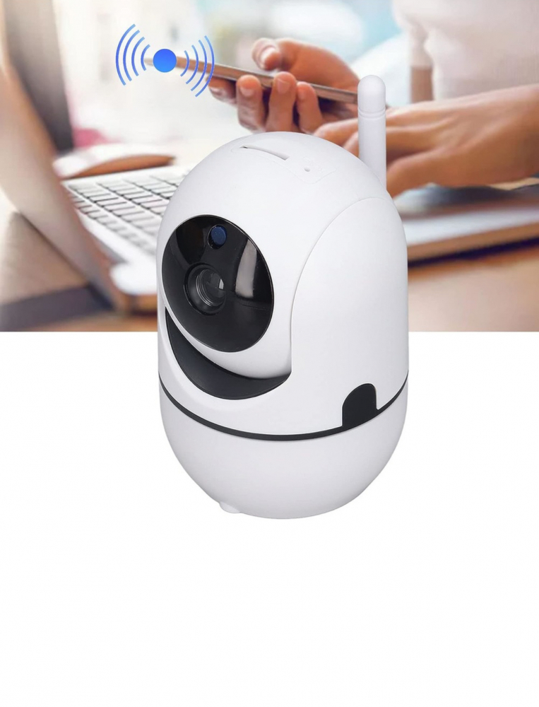 Set Baby Monitor Wireless , Monitorizare Video Audio Bebelusi , Vedere Nocturna, Sunet Bidirectional, Functie Push To Talk, Rotire Automata, Full HD 2MP 1920*1080, Senzor Miscare, Alb [5]