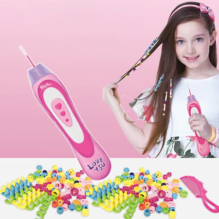 Set de margele si accesorii pentru par cu dispozitiv special pentru aplicare usoara, Fashion Hair Beader [2]