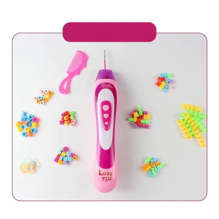 Set de margele si accesorii pentru par cu dispozitiv special pentru aplicare usoara, Fashion Hair Beader [5]