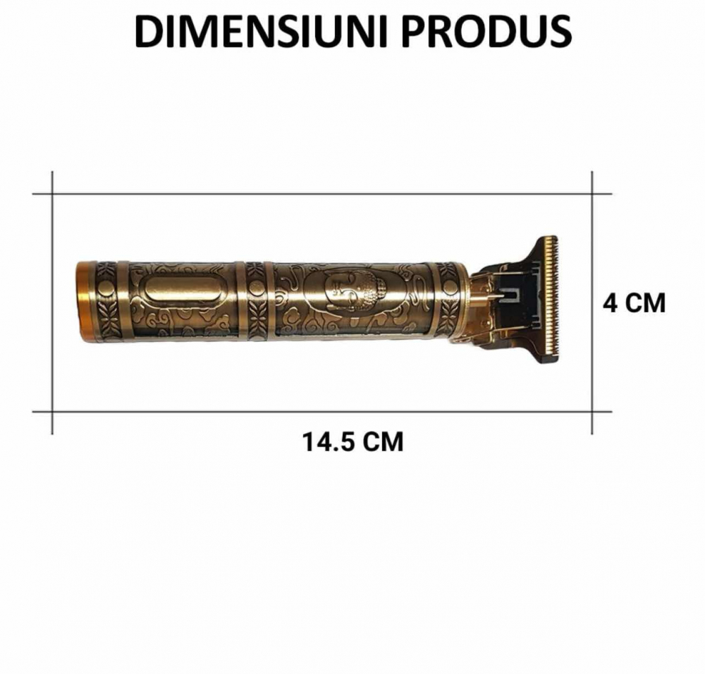 Set Masina de Tuns cu precizie pentru Contur si Shaver de ras, fara Fir, Lame din Inox, Incarcare USB [2]