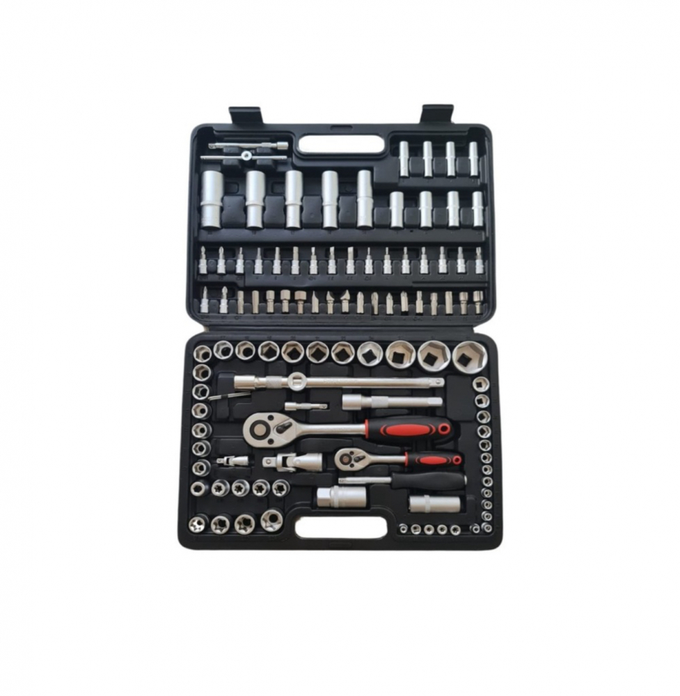 Set Profesional Multifunctional, ALG™ Trusa Chei Tubulare 108 Piese, cu Clichet, Fabricate din Crom Vanadium, Cutie Depozitare si Transport [2]