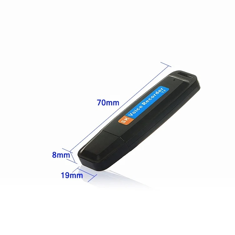 Stick Reportofon ALG™, USB, Inregistrare Audio Spion, Design Realistic tip Breloc, Negru [4]