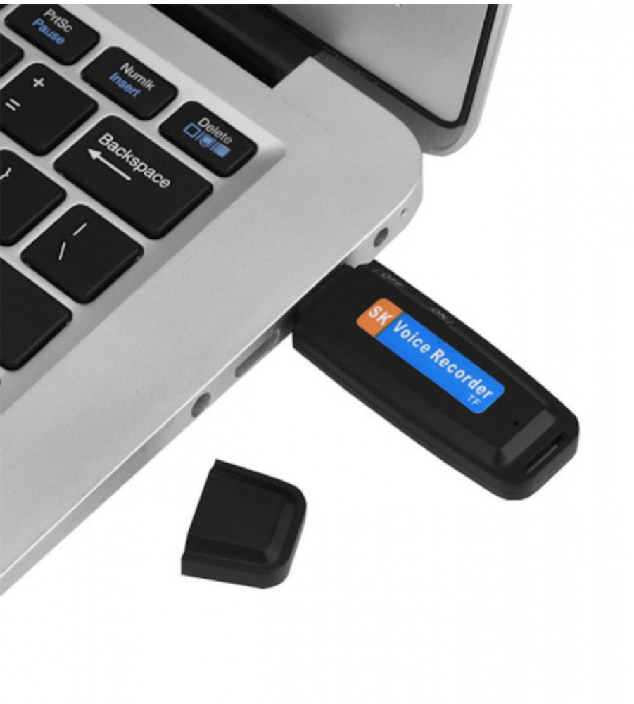 Stick Reportofon ALG™, USB, Inregistrare Audio Spion, Design Realistic tip Breloc, Negru [5]