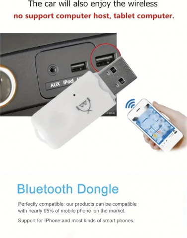 Adaptor Receptor Audio USB cu Bluetooth, nu necesita alimentare suplimentara, conectabil la orice dispozitiv audio care are USB [7]