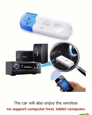 Adaptor Receptor Audio USB cu Bluetooth, nu necesita alimentare suplimentara, conectabil la orice dispozitiv audio care are USB [5]