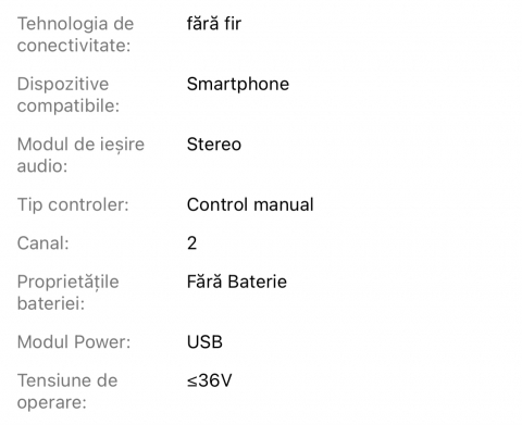 Adaptor Receptor Audio USB cu Bluetooth, nu necesita alimentare suplimentara, conectabil la orice dispozitiv audio care are USB [6]