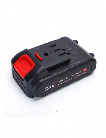Utilaje si scule electrice - Acumulator 24V cu 3 pini si mufa de incarcare verticala pentru mini fierastrau drujba,aparat cu presiune,Negru
