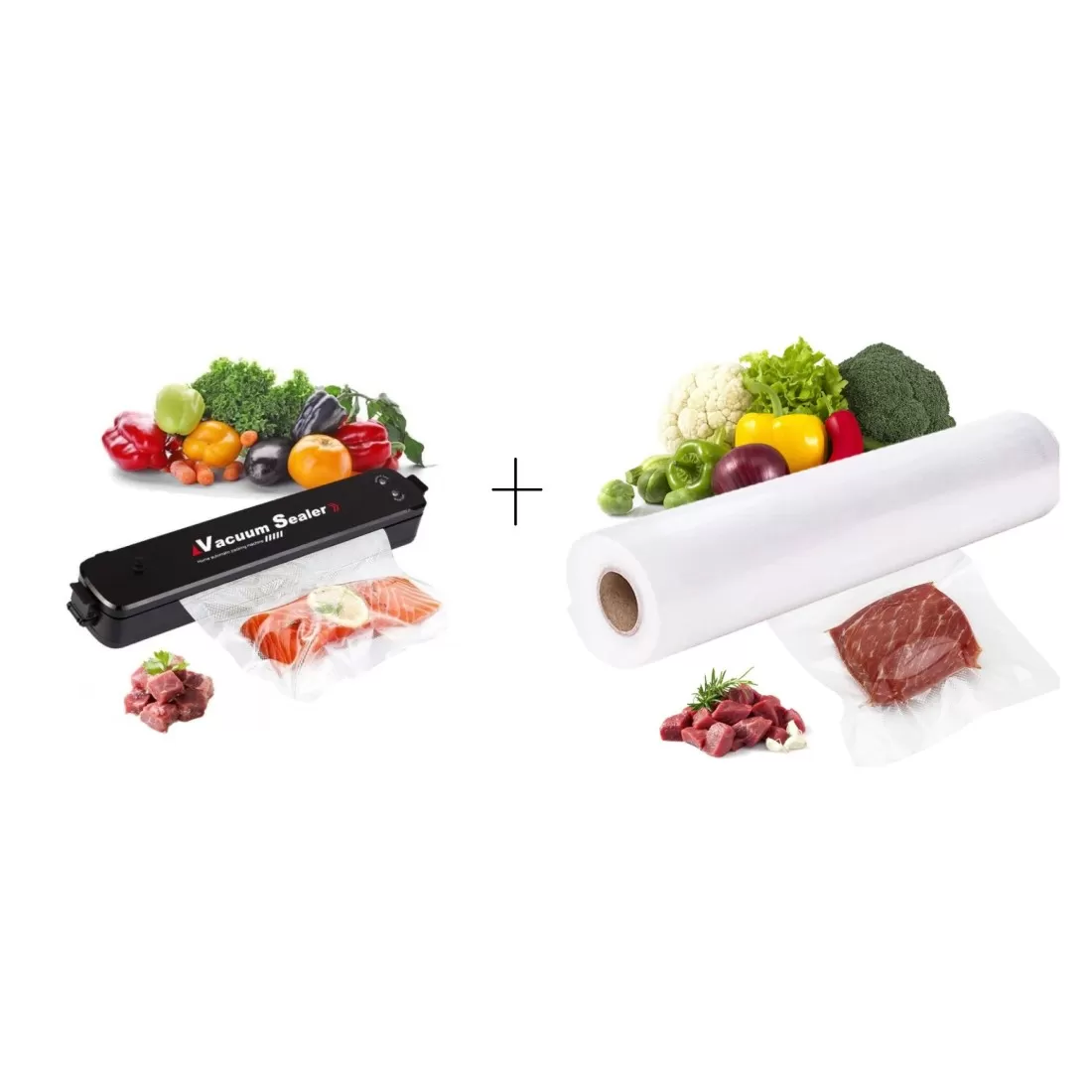 PROMOTII - Aparat de sigilat si vidat Vacuum Sealer S + Rola pentru vidat alimente