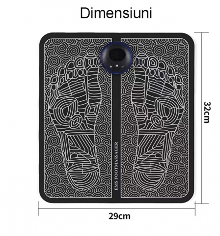 Aparat Masaj Picioare ALG™, Incarcare USB, Electrostimulare,Imbunatatirea Circulatiei, Negru/Alb, 19 niveluri de intensitate [13]
