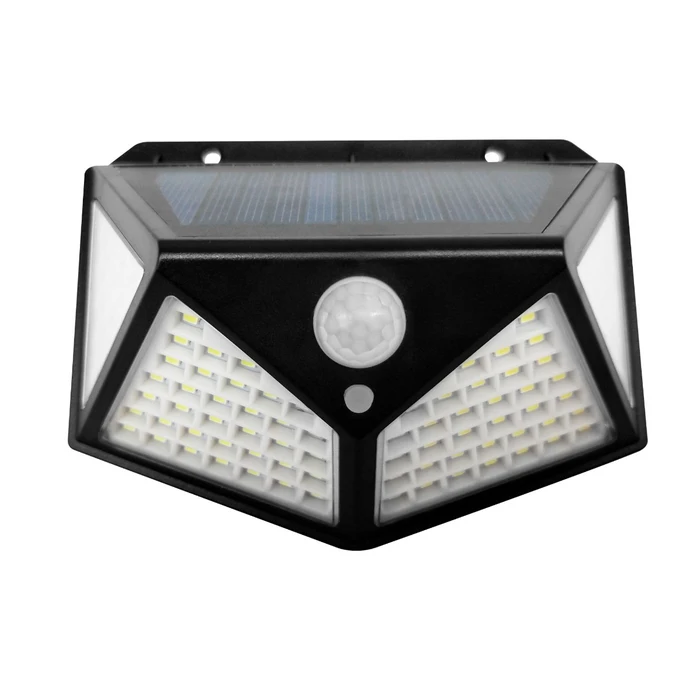 PROMOTII - Aplica solara cu LED, cu senzor de miscare, 3 moduri de iluminare, neagra