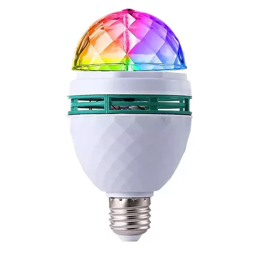 Produse Smart - Bec disco, rotativ, multicolor, cu LED, 3W