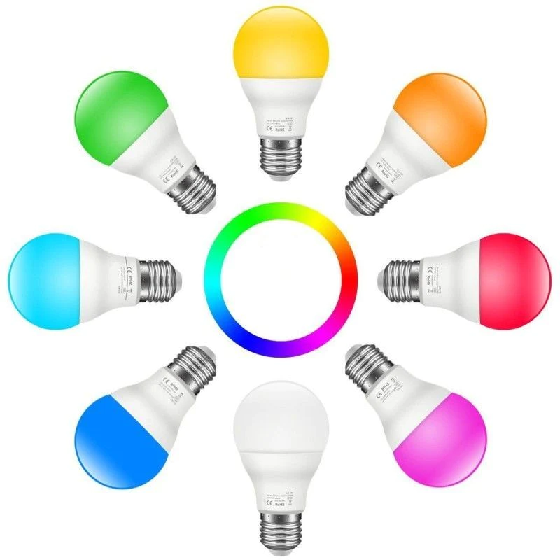 Bec LED RGB cu Telecomanda, Lumina Reglabila, 10 W, 16 Culori, 4 Tipuri de Jocuri de Lumini [4]