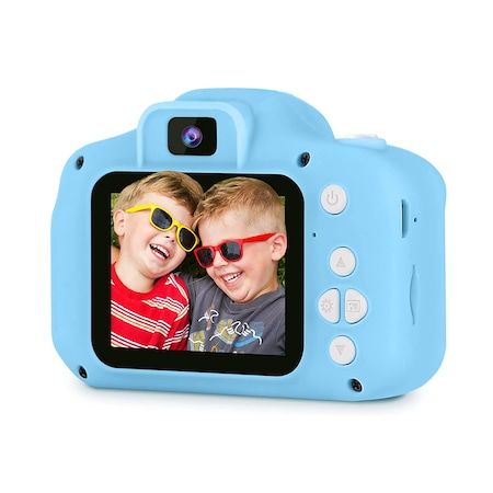 Camera foto digitala pentru copii, + card 32 GB Cadou, Functie foto/video, Full HD, 1080P,  4h autonomie,3h incarcare completaAlbastru [2]