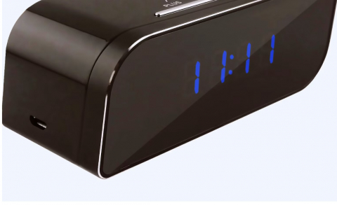 Camera Spy ALG™, WI-FI IP Ascunsa in Ceas Desteptator , Dispozitiv de Spionaj cu Mini-Camera si Microfon, Infrarosu , 1080P ,Activare la Miscare, Negru [7]