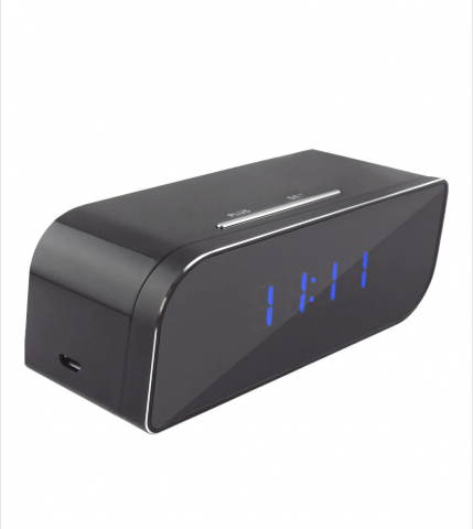 Camera Spy ALG™, WI-FI IP Ascunsa in Ceas Desteptator , Dispozitiv de Spionaj cu Mini-Camera si Microfon, Infrarosu , 1080P ,Activare la Miscare, Negru [8]