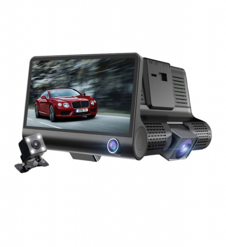 Camera Tripla Auto 3 in 1 +Camera Mansalier CADOU, Full HD 1080p, 3 Camere – Fata/Spate/Interior Neagra [10]