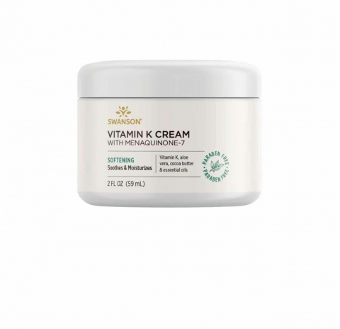 Cremă hHdratantă pentru Varice, Pielea cu Vene Vizibile, Cearcăne si Riduri. Crema de vitamina K cu Menaquinona-7 60 ml Swanson Health Products [1]