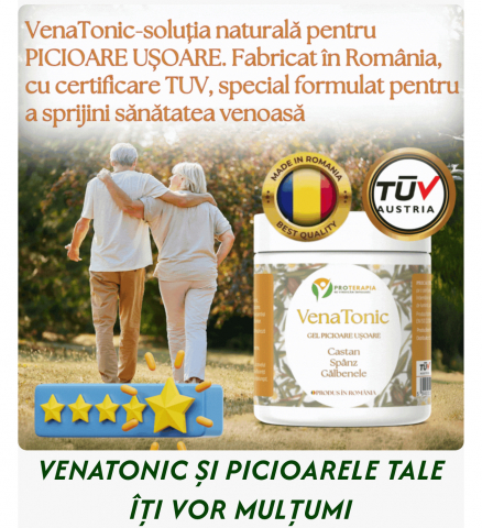 Crema VenaTonic, pentru Varice si Picioare Obosite cu extracte naturale de Castan, Spânz, Gălbenele, uleiuri de Mentă și Lavandă, 250 g, PROTERAPIA [1]