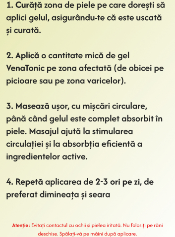 Crema VenaTonic, pentru Varice si Picioare Obosite cu extracte naturale de Castan, Spânz, Gălbenele, uleiuri de Mentă și Lavandă, 250 g, PROTERAPIA [4]